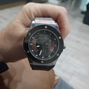 Black Skull Dial Watch